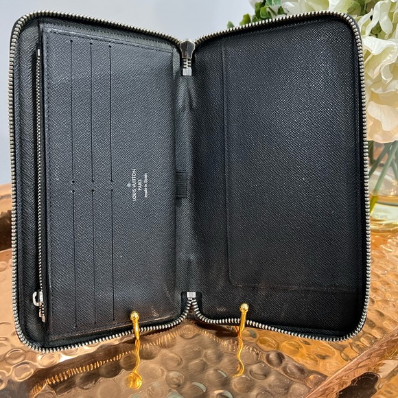 💯 Authentic LOUIS VUITTON Damier Graphite Zippy Organizer Long Wallet - Picture 5 of 6